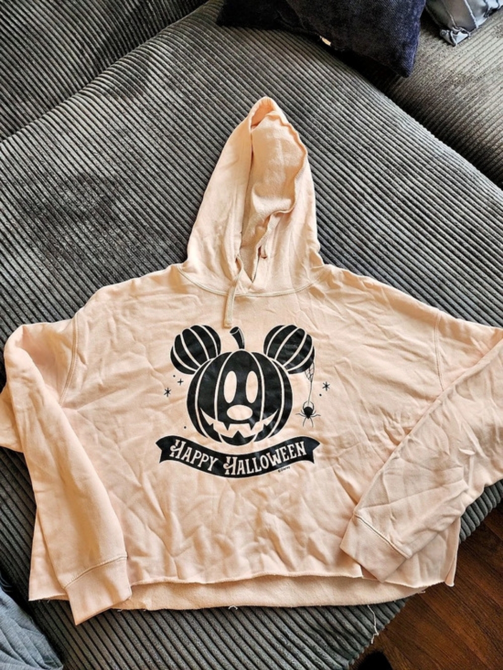 Disney Mickey Pumpkin Halloween Hoodie Size Large